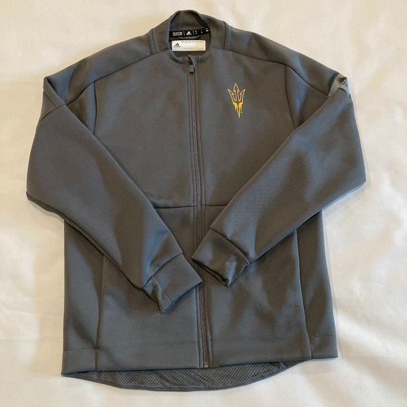 Men's Medium Grey ASU bomber Adidas jacket